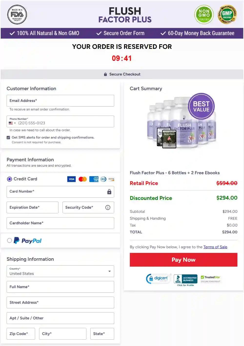 flush factor plus buy page